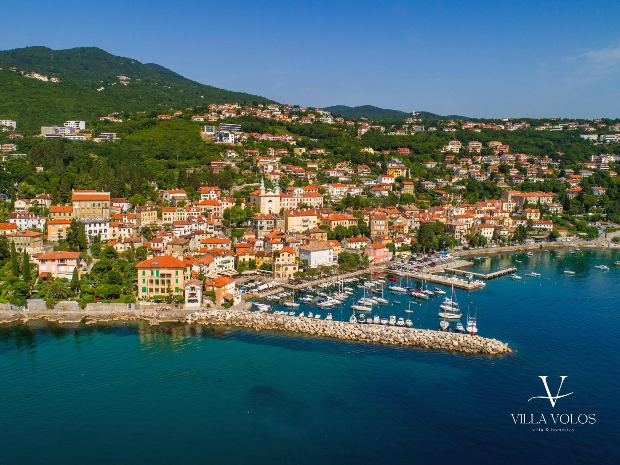 Villa Volos Apartment Karmen With Roof Terrace, Sea View, Free Private Parking Opatija Luaran gambar