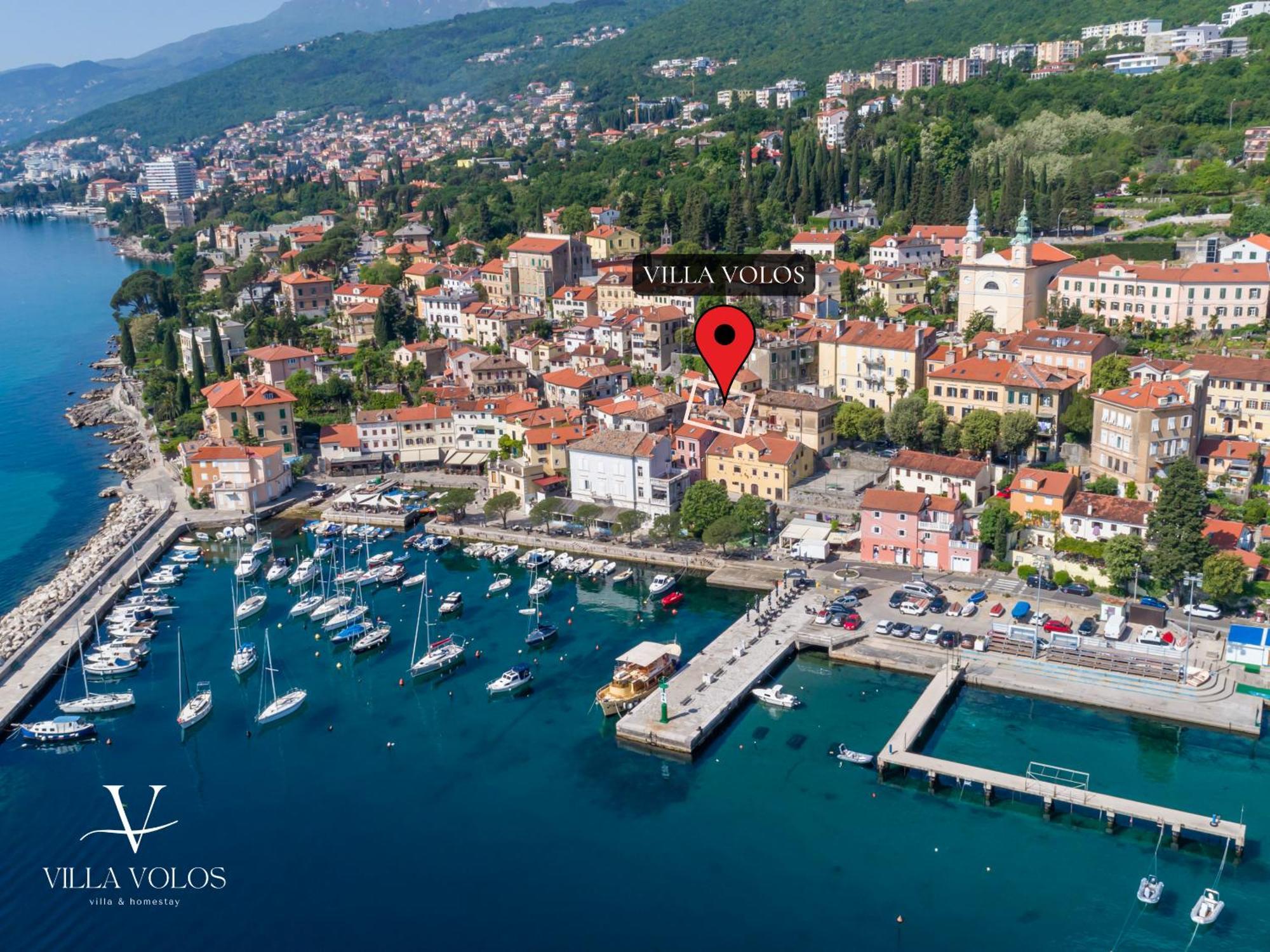Villa Volos Apartment Karmen With Roof Terrace, Sea View, Free Private Parking Opatija Luaran gambar